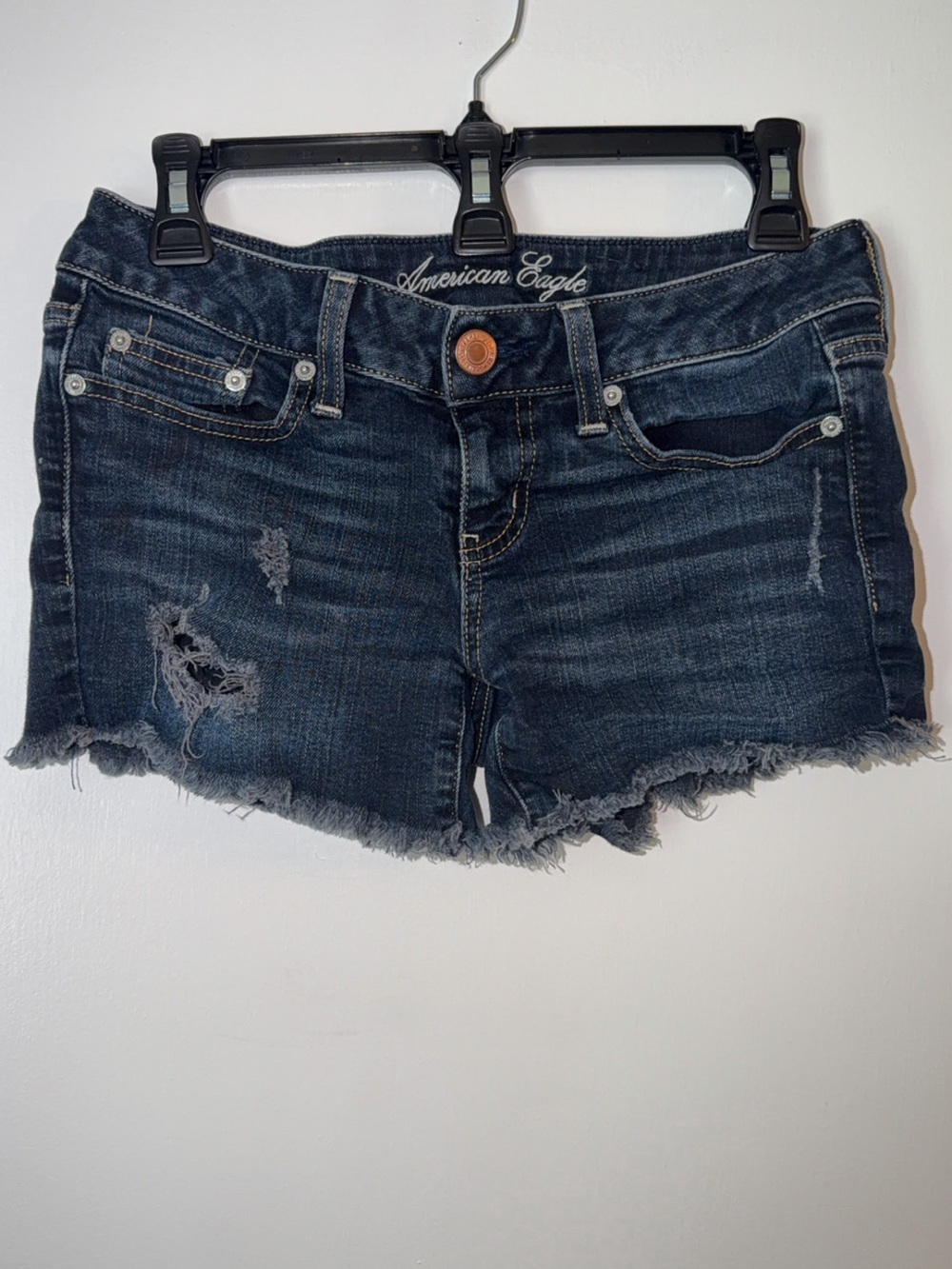 American Eagle Outfitters Dark Wash Denim Shorts - Dark Blue
